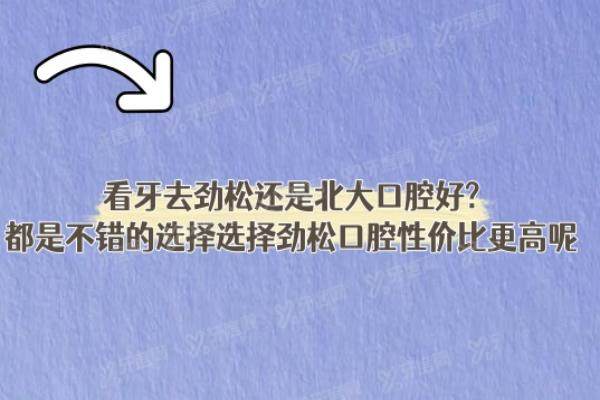 看牙去劲松还是北大口腔好?都是不错的选择选择劲松口腔性价比更高呢