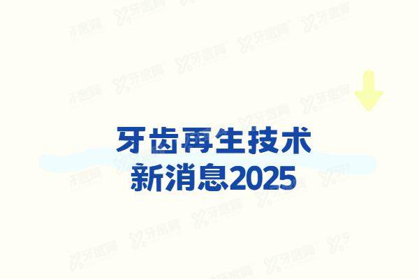 牙齿再生技术新消息2025：干细胞未来可实现全牙再生，临床试验有突破性进展