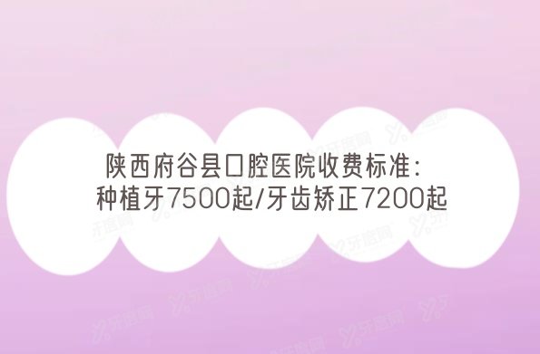 陕西府谷县口腔医院收费标准：种植牙7500起/牙齿矫正7200起