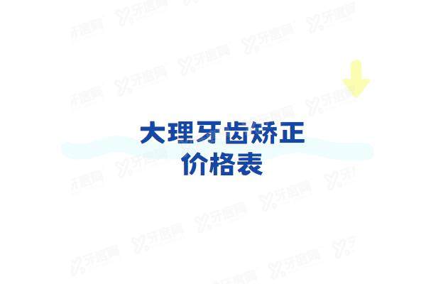 大理牙齿矫正价格表：金属5600+陶瓷9500+隐形1.2w起