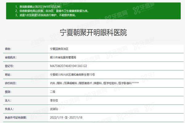 宁夏朝聚开明眼科医院