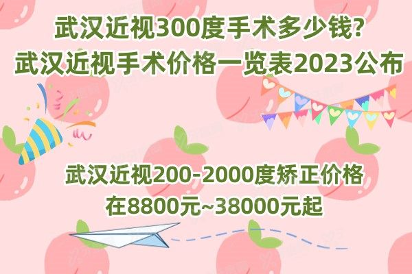 武汉近视300度手术多少钱?武汉近视手术价格一览表2023公布武汉近视200-2000度矫正价格.jpg