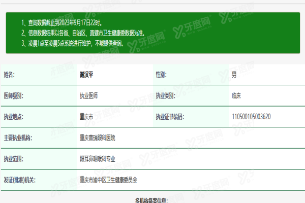 重庆普瑞眼科医院谢汉平www.yanke.yadoo.cn
