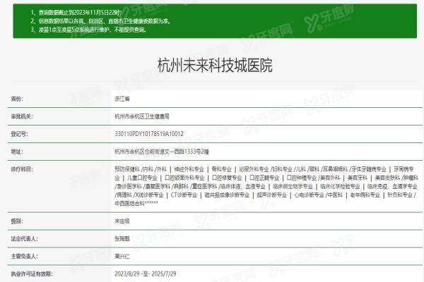 杭州未来科技城医院眼科中心资质jpg