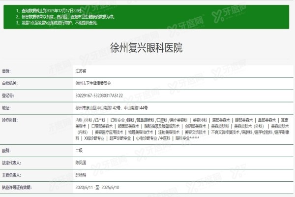 yk.yadoo.cn徐州复兴眼科医院是几级医院？二级.jpg