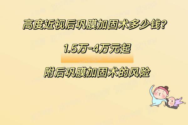 高度近视后巩膜加固术多少钱？1.5万-4万元起，附后巩膜加固术的风险