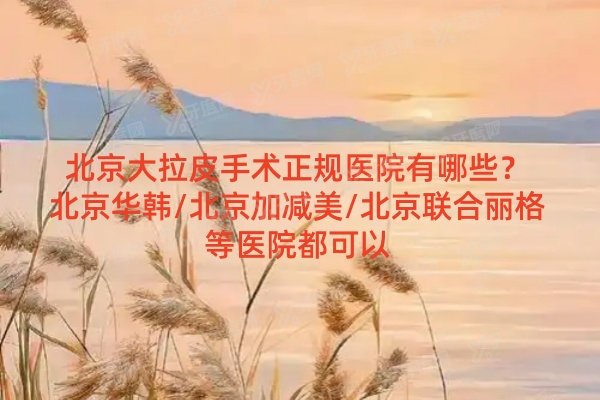 北京大拉皮手术正规医院有哪些
