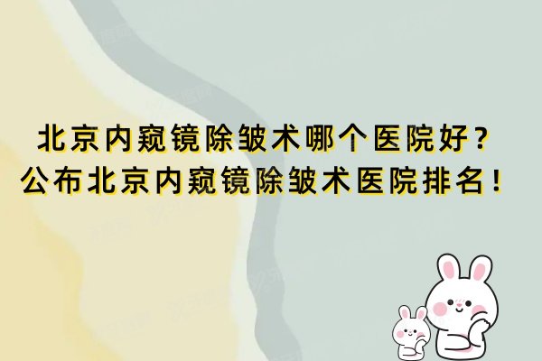 北京内窥镜除皱术哪个医院好