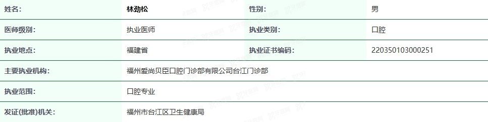 福州贝臣口腔林劲松医生www.yadoo.cn