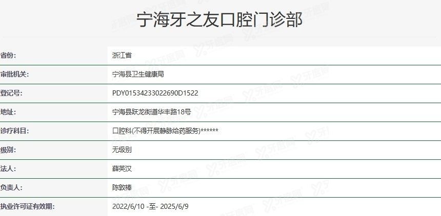 宁海牙之友口腔门诊部www.yadoo.cn