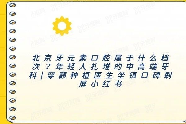 北京牙元素口腔属于什么档次