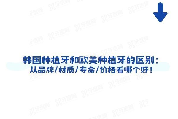 韩国种植牙和欧美种植牙的区别